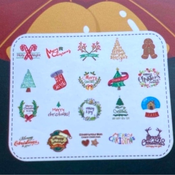 Christmas Flake Seal Sticker Set - 2 Pack - Holiday Stickers - Picture 3 of 5
